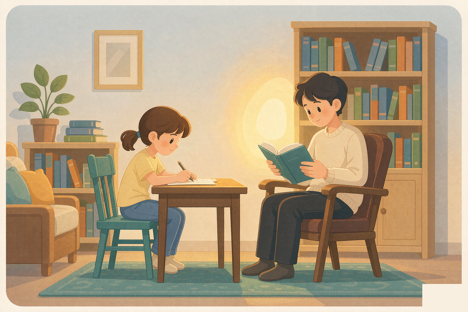 孩子写作业一定要你坐在旁边、你一走开他就慌，先别急着说他依赖，他可能还没把「自己能行」这件事建起来 配图